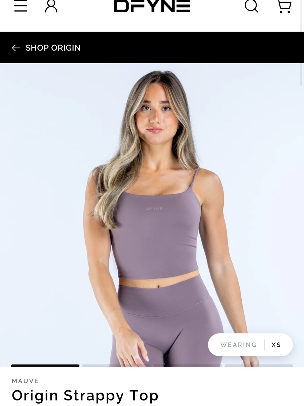 Origin Strappy Camisole in Mauve by DFYNE